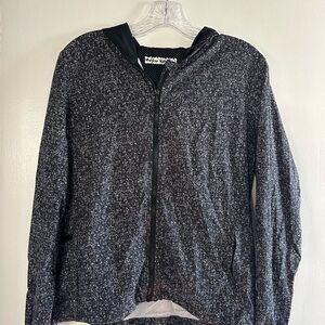 Outdoor Voices Black and Gray Zip-Up Jacket